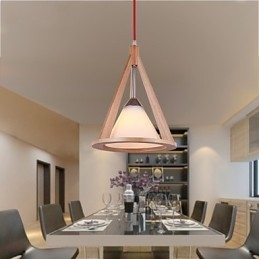Designová lampa Wood Lustrová lampa Elegantní lustr v současném stylu