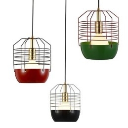 Mini Artistic Spider Web Závěsná lampa 1 Světlá Mordern Jednoduchost Povrchová úprava Černá Bílá Zelená Červená Droplight z uhlíkové oceli