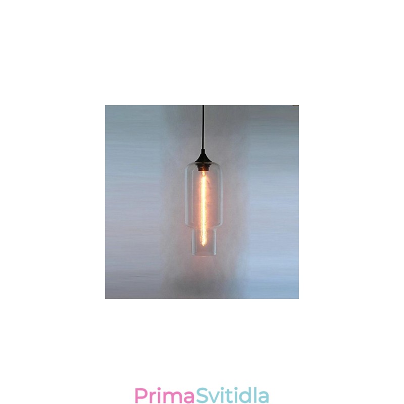 Moderní skleněné závěsné svítidlo v hnědém bublinkovém designu