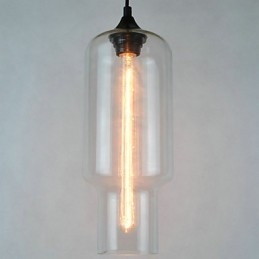 Moderní skleněné závěsné svítidlo v hnědém bublinkovém designu