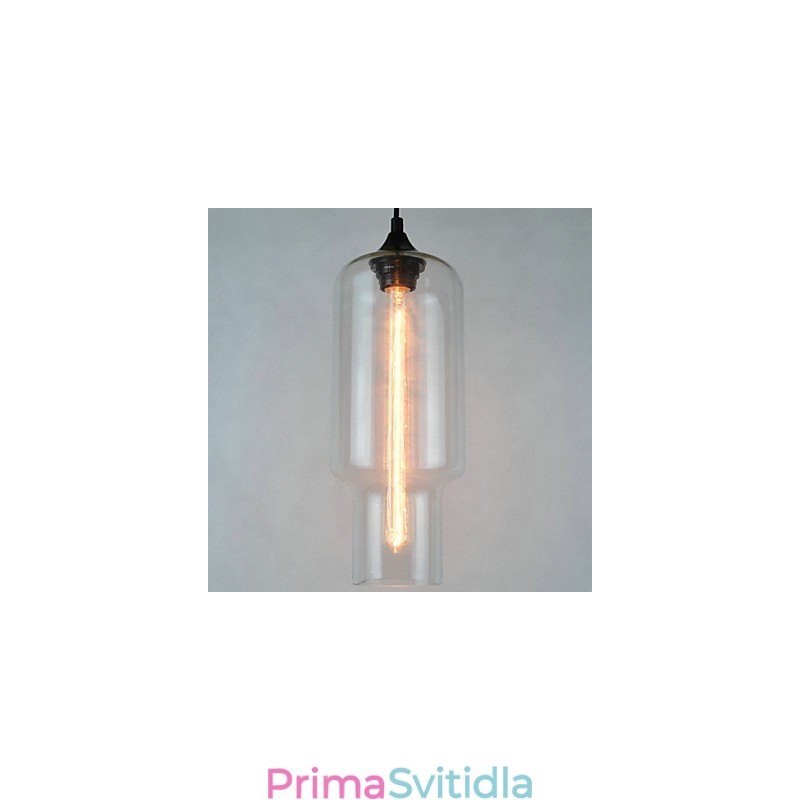 Moderní skleněné závěsné svítidlo v hnědém bublinkovém designu