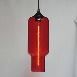 Moderní skleněné závěsné svítidlo v hnědém bublinkovém designu