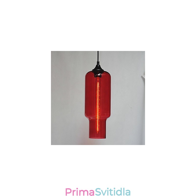Moderní skleněné závěsné svítidlo v hnědém bublinkovém designu