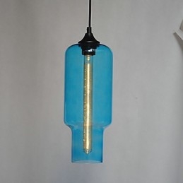 Moderní skleněné závěsné svítidlo v hnědém bublinkovém designu