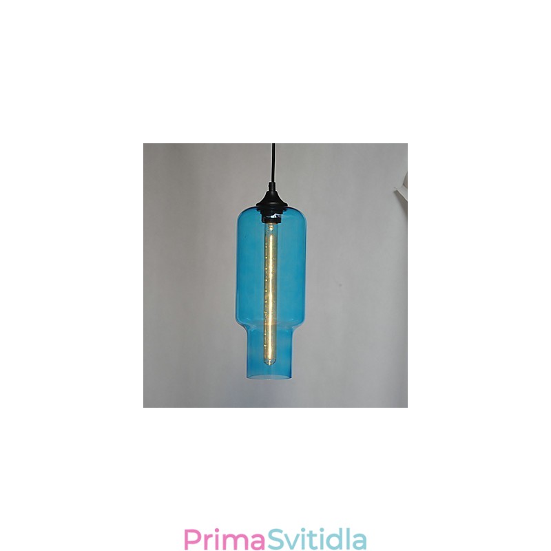 Moderní skleněné závěsné svítidlo v hnědém bublinkovém designu