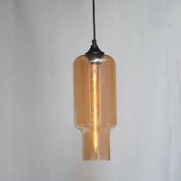 Moderní skleněné závěsné svítidlo v hnědém bublinkovém designu