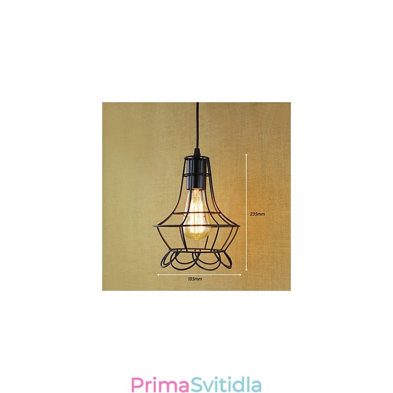 Závěsná svítidla tradiční klasické vintage retro venkovská garáž kovová