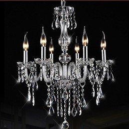 6ramenné Vintage luxusní osvětlení K9 Crystal Lustrové stropní závěsné svítidlo