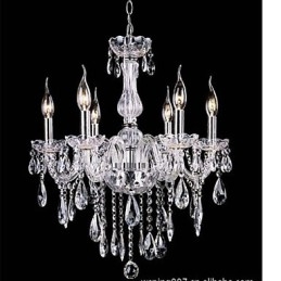 6ramenné Vintage luxusní osvětlení K9 Crystal Lustrové stropní závěsné svítidlo