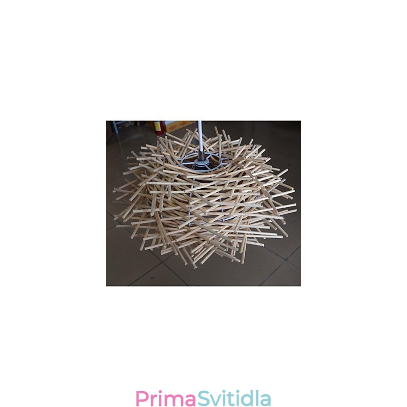 Moderní a stažené svítidlo 1 lehké dřevěné ručně tkané