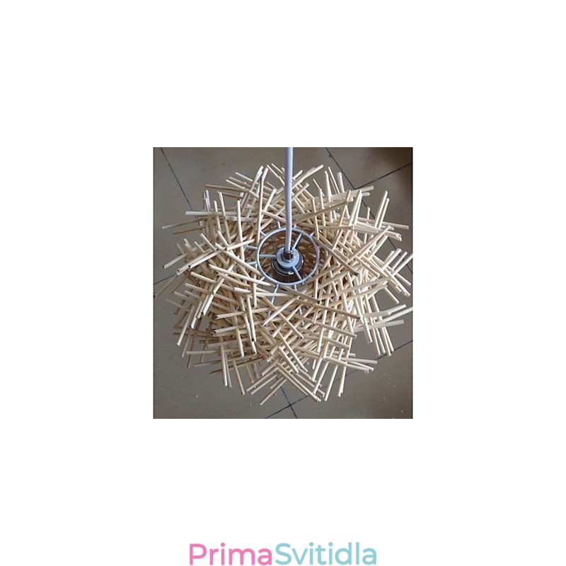 Moderní a stažené svítidlo 1 lehké dřevěné ručně tkané