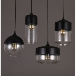 Lustrová lampa z uměleckého tepaného skla Nordic Creative Stair Shop
