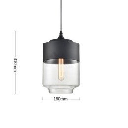 Lustrová lampa z uměleckého tepaného skla Nordic Creative Stair Shop