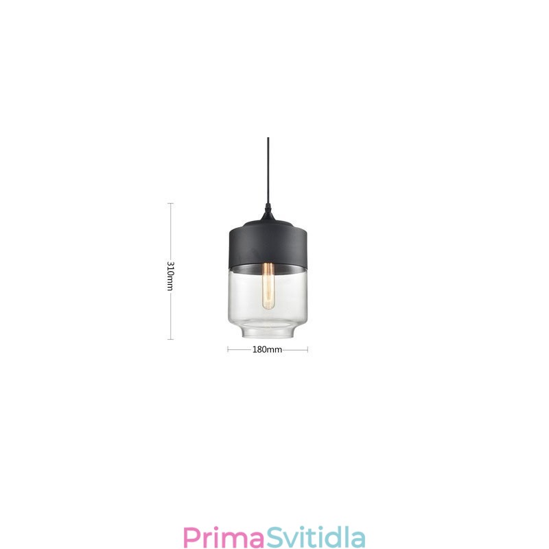 Lustrová lampa z uměleckého tepaného skla Nordic Creative Stair Shop