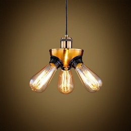 Americká country průmyslová měděná třístopá kapací lampa