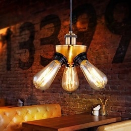 Americká country průmyslová měděná třístopá kapací lampa