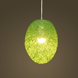 Moderní Rural Cany Art tkaná ratanová jednohlavá kapací lampa