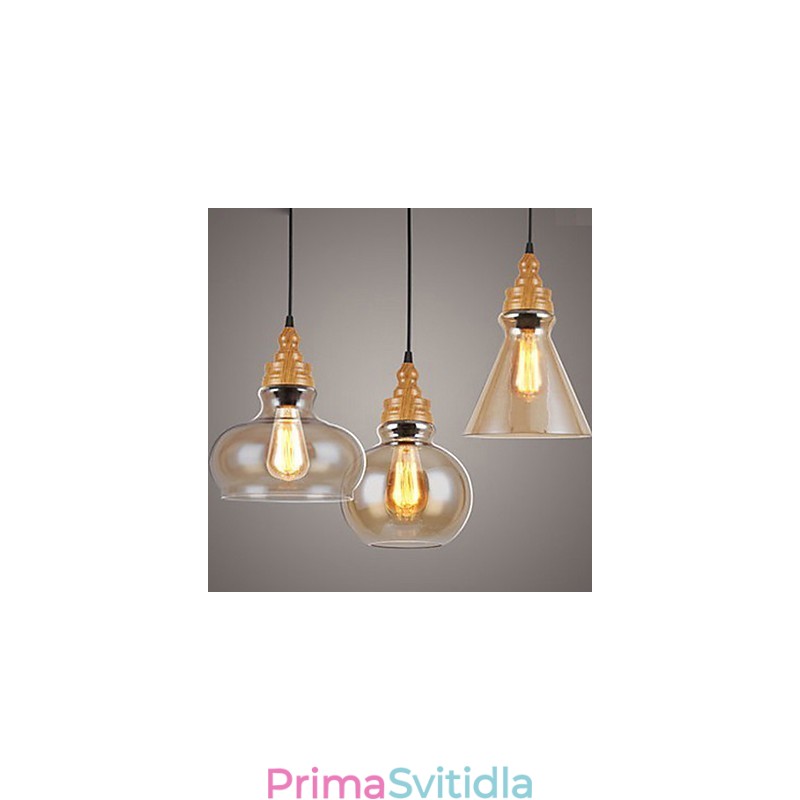 Severoamerická kreativní křišťálová lampa s dřevěným zrnem obnovující starověké způsoby světla lampy