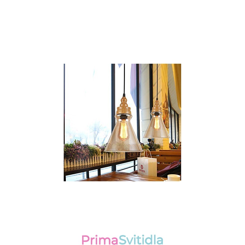 Severoamerická kreativní křišťálová lampa s dřevěným zrnem obnovující starověké způsoby světla lampy