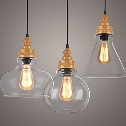 Severoamerická kreativní křišťálová lampa s dřevěným zrnem obnovující starověké způsoby světla lampy
