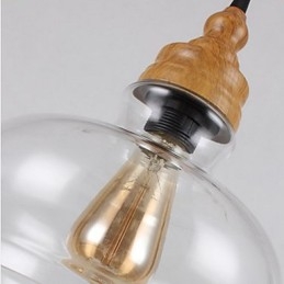 Severoamerická kreativní křišťálová lampa s dřevěným zrnem obnovující starověké způsoby světla lampy