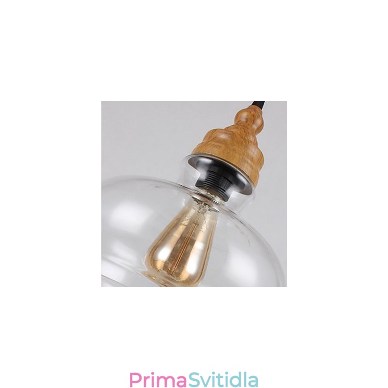 Severoamerická kreativní křišťálová lampa s dřevěným zrnem obnovující starověké způsoby světla lampy