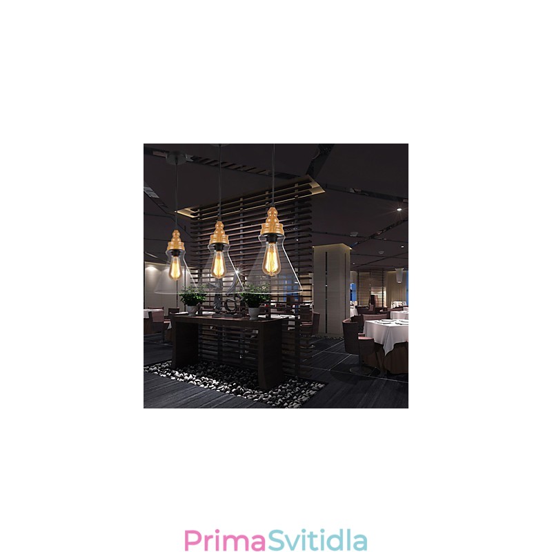 Severoamerická kreativní křišťálová lampa s dřevěným zrnem obnovující starověké způsoby světla lampy