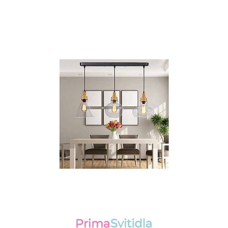 Severoamerická kreativní křišťálová lampa s dřevěným zrnem obnovující starověké způsoby světla lampy