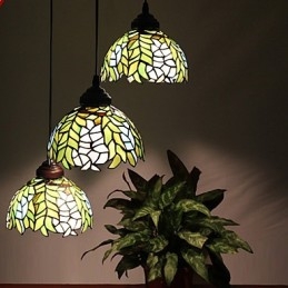 Evropský venkovský výtvarný vitrážový lustr obnovující starověké způsoby světla lampy