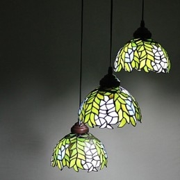 Evropský venkovský výtvarný vitrážový lustr obnovující starověké způsoby světla lampy
