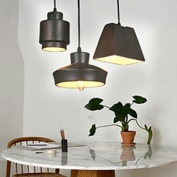 Americký Country Retro Skleněný Lustr Rezavé Sedící Droplight