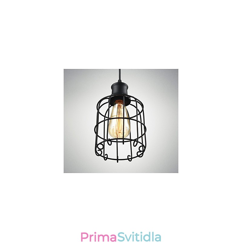 Svítidlo Edison Vintage Light Závěsné svítidlo Lustr Cage Stínidlo