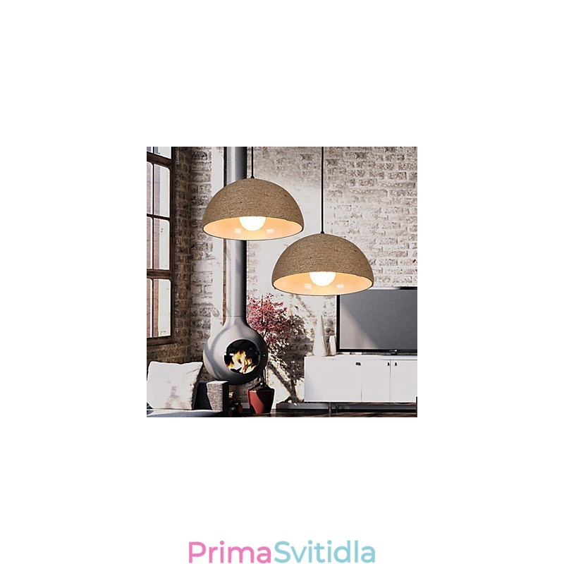 30*Obnovte starověké způsoby Severské myšlenky Půlkruhový komín Ruční konopné lano Droplight