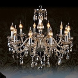 10 světel Luxusní křišťálový lustr Cognac Color K9 Crystal Lustr
