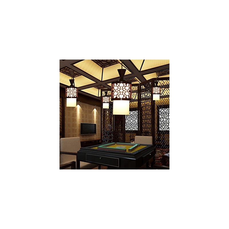 Moderní čínský klasický buben z masivního dřeva Creative Single Head Droplight Lamp Light