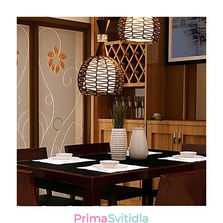 Venkovské Cany Art Weaving Klasické smluvní Droplight Lamp Light Venkovské Cany Art Weaving Klasické smluvní Droplight Lamp Light