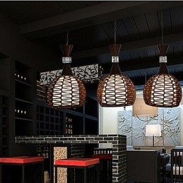 Venkovské Cany Art Weaving Klasické smluvní Droplight Lamp Light
