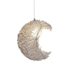 Moderní Rural Cany Art tkaná ratanová jednohlavá kapací lampa