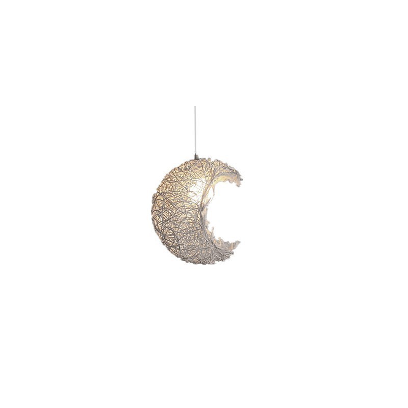 Moderní Rural Cany Art tkaná ratanová jednohlavá kapací lampa