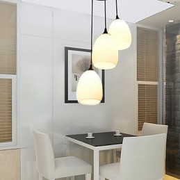 Moderní a smluvní L kreativní skleněná koule jídla Lustrová lampa světlo