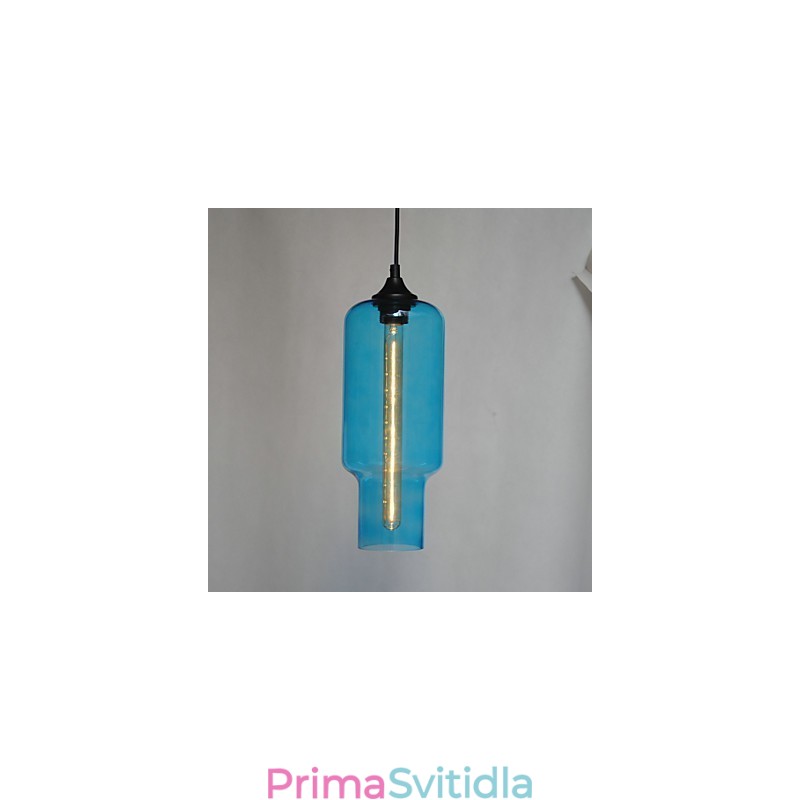 Moderní skleněný přívěsek v hnědém bublinkovém designu