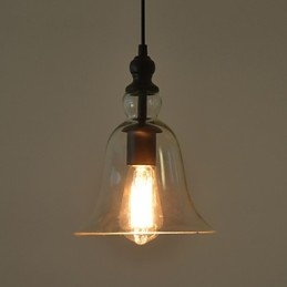 Vintage industriální retro skleněný lustr Kreativní minimalistická noční lampa čirá barva