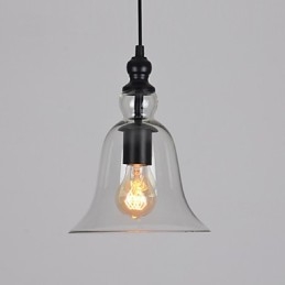 Vintage industriální retro skleněný lustr Kreativní minimalistická noční lampa čirá barva