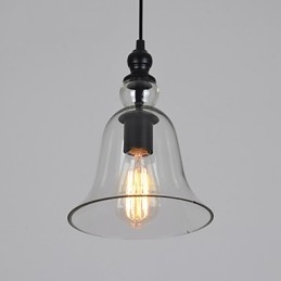 Vintage industriální retro skleněný lustr Kreativní minimalistická noční lampa čirá barva