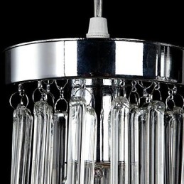 Moderní moderní křišťálové závěsné svítidlo z chromového kovu