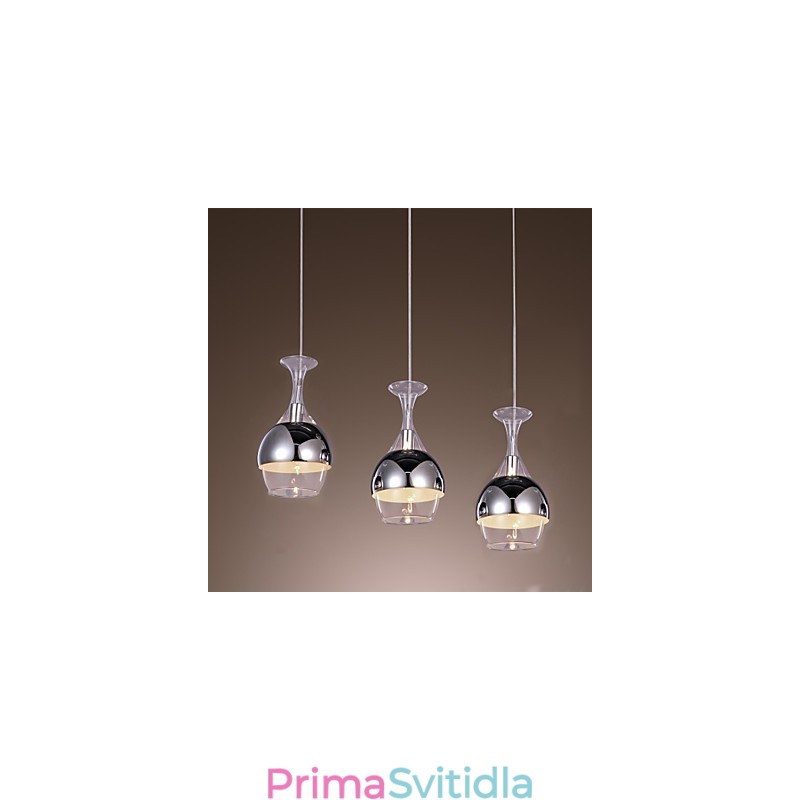 Francouzský styl Creative 3 světelný přívěsek ve tvaru poháru