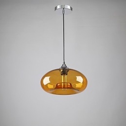 Moderní charakteristický 1 světelný přívěsek s průhledným stínidlem