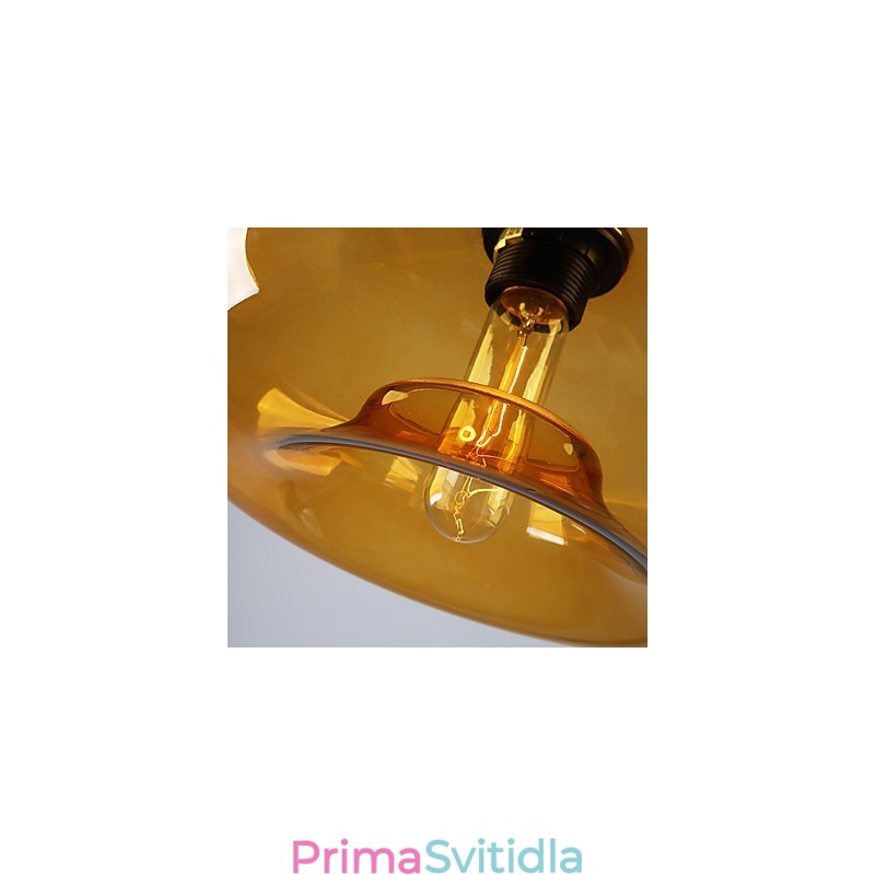 Moderní charakteristický 1 světelný přívěsek s průhledným stínidlem