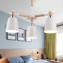 3 Lehké moderní moderní dřevěné lustrové světlo