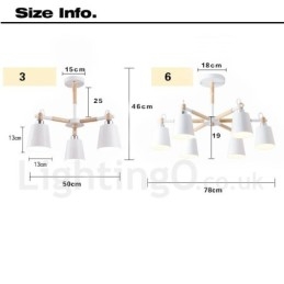 Moderní současná dřevěná lustrová lampa 6